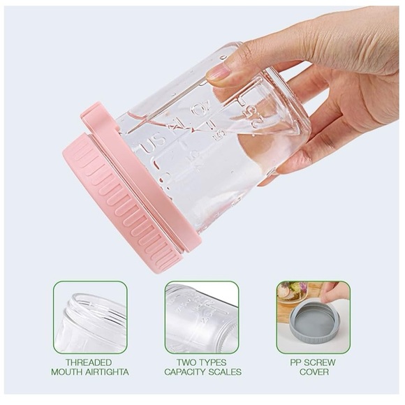 overnight oats jar Blue And Pink - Picture 7 of 7